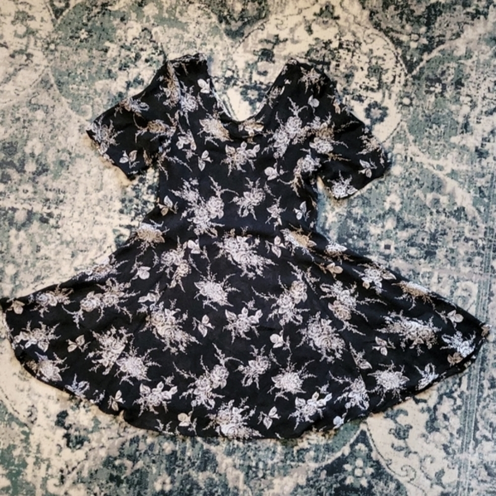 Neo Romantic, size S, sheer black dress